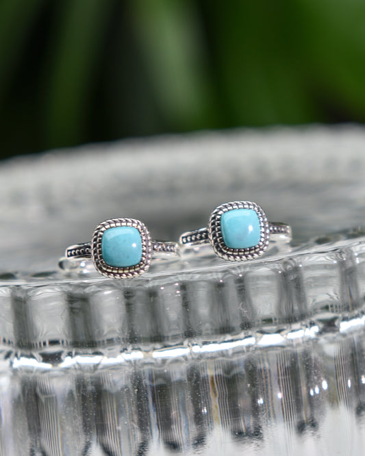 Natural Turquoize Earrings Sterling silver S925